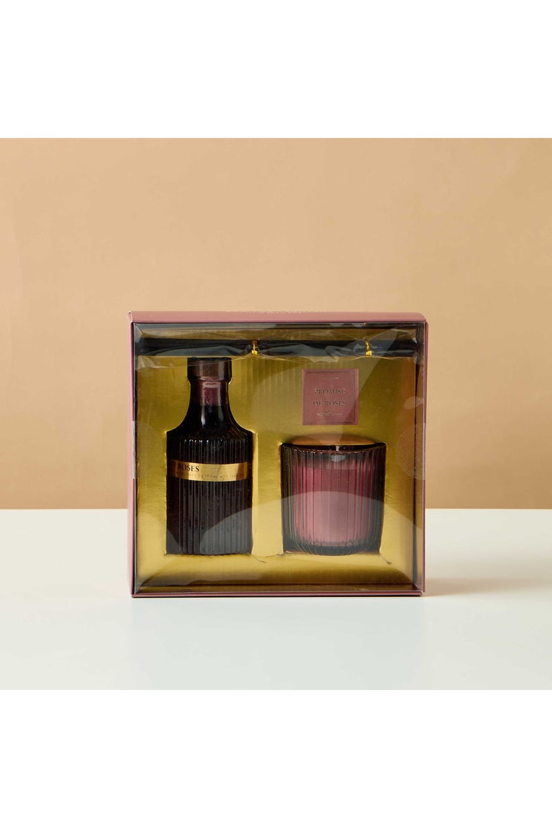 Promise of Roses Reed Diffuser and Candle Gift Set - Image 2